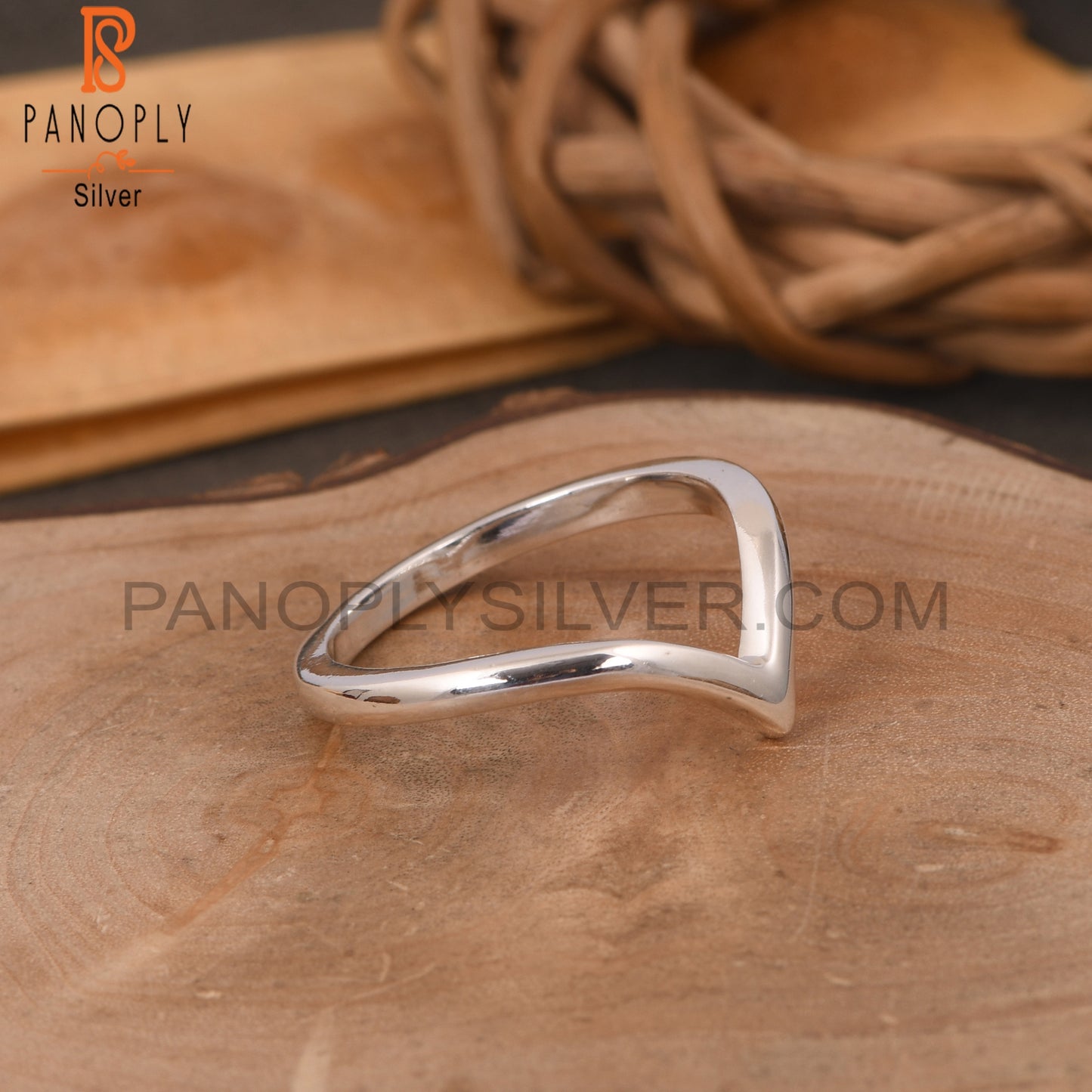 925 Quality Findings V Shaped Silver Chevron Rings