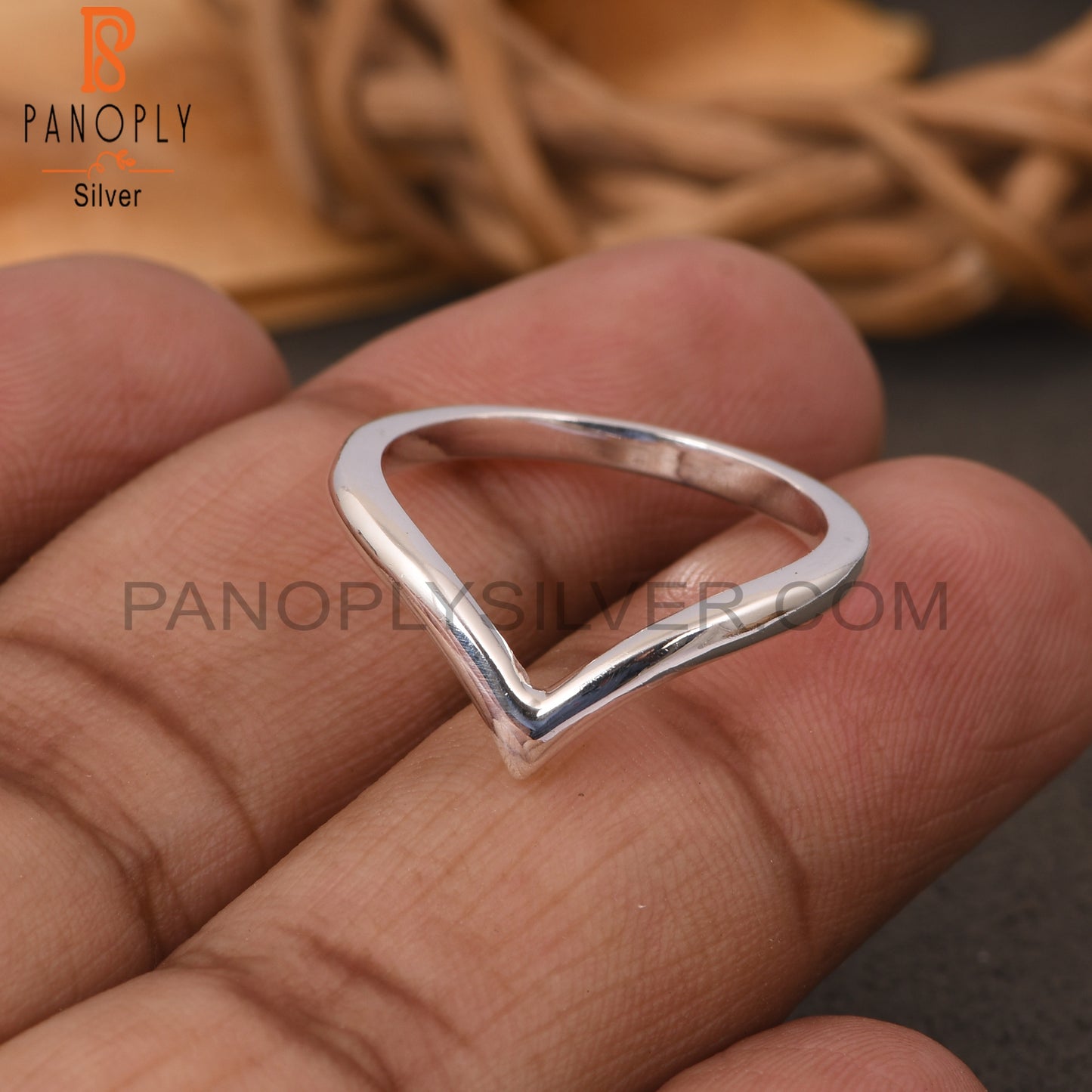 925 Quality Findings V Shaped Silver Chevron Rings