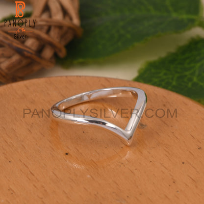 925 Quality Findings V Shaped Silver Chevron Rings