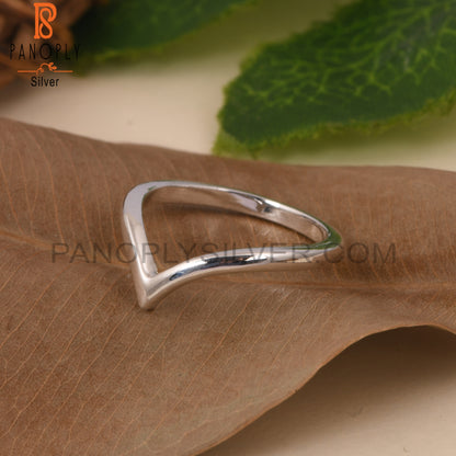 925 Quality Findings V Shaped Silver Chevron Rings