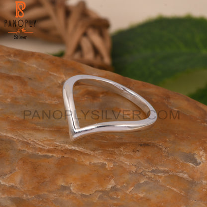 925 Quality Findings V Shaped Silver Chevron Rings