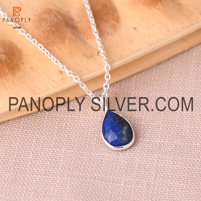 Natural Gemstone Lapis Lazuli Drop Pendant