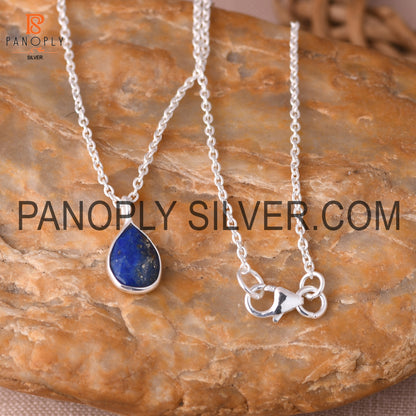 Natural Gemstone Lapis Lazuli Drop Pendant