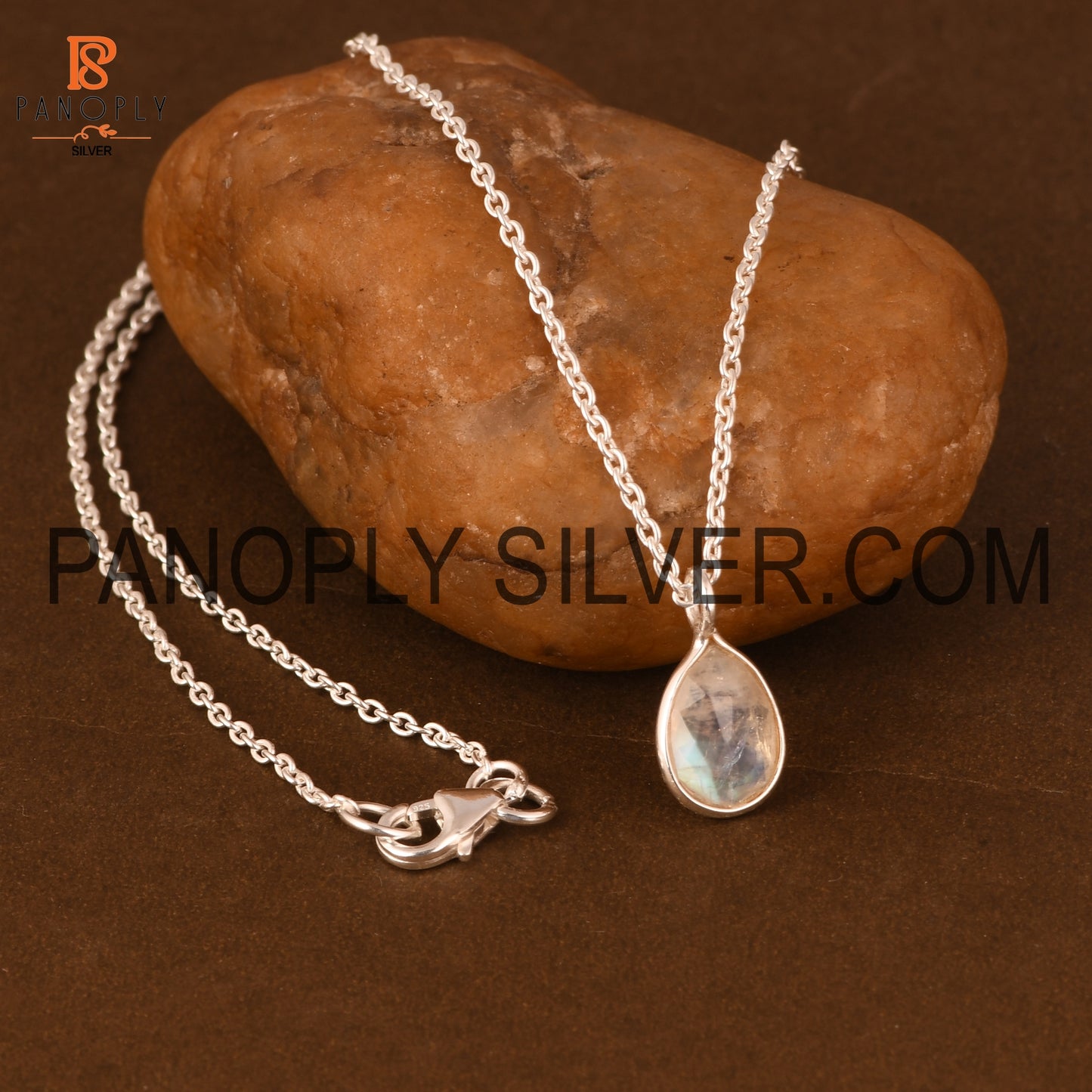 925 Silver Pear Shape Teardrop June Birthstone Pendant