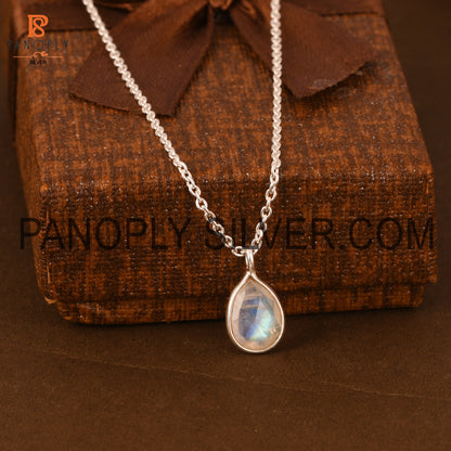 925 Silver Pear Shape Teardrop June Birthstone Pendant