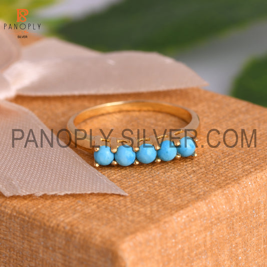 Turquoise Gold Plated 925 Sterling Silver Rings