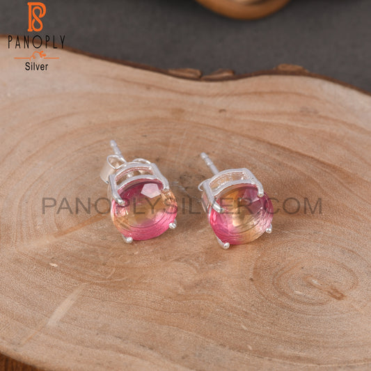 Gemstone Round 8MM 925 Quality Finding Cute Earrings