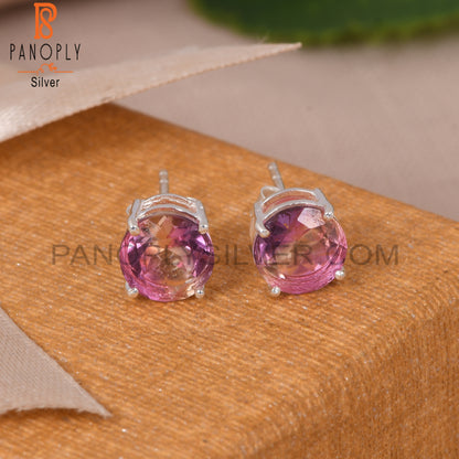 Gemstone Round 8MM 925 Quality Finding Cute Earrings