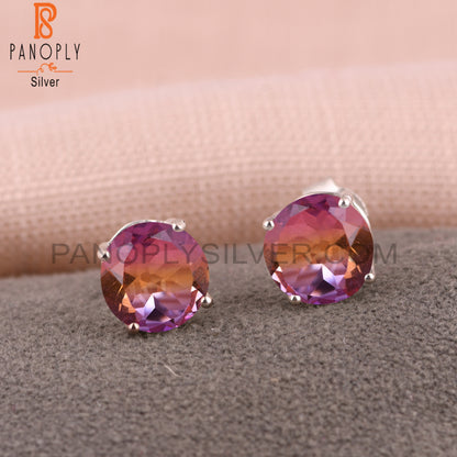 Gemstone Round 8MM 925 Quality Finding Cute Earrings