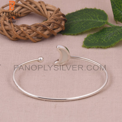 White Moonstone 925 Quality Moon Bangles