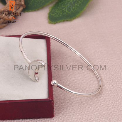 White Moonstone 925 Quality Moon Bangles