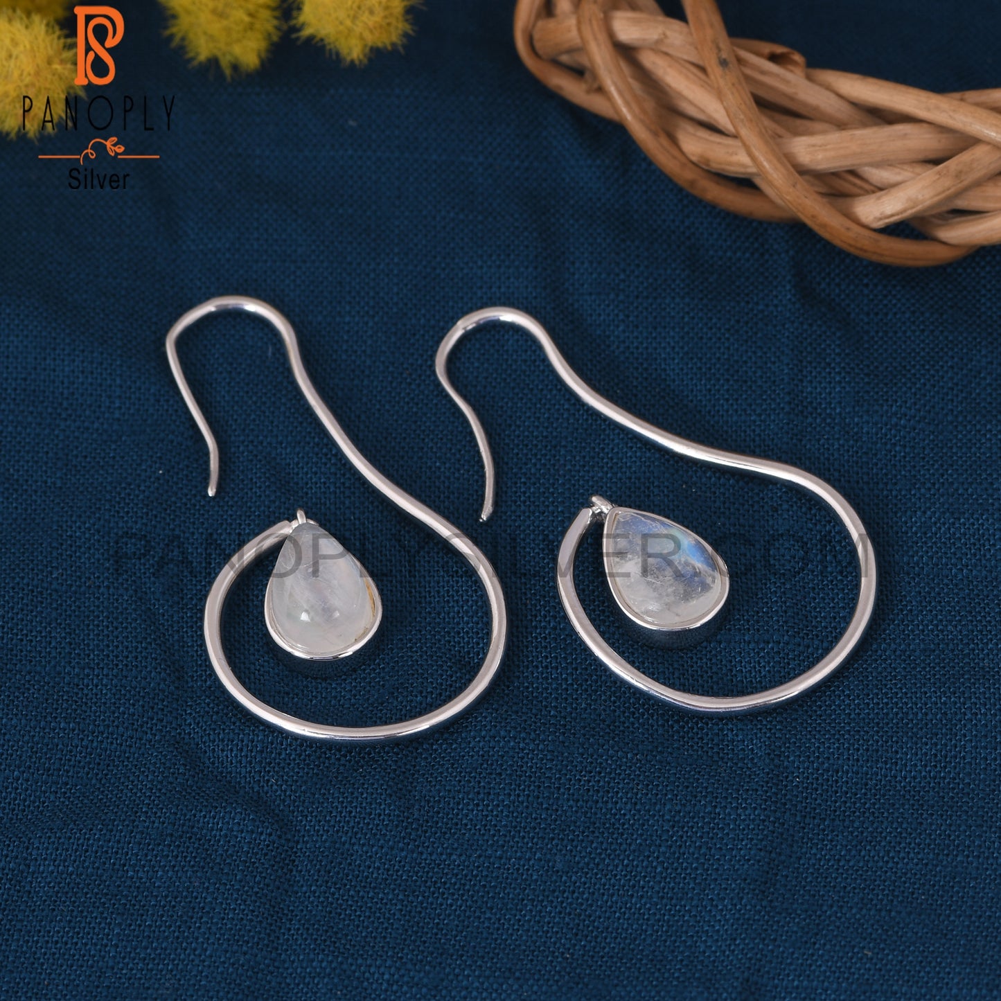 Rainbow Moonstone 925 Stamp Silver Handmade Girls Earrings