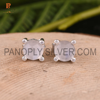 Tiny Cute Stud Rainbow And CZ Dainty Earrings For Women