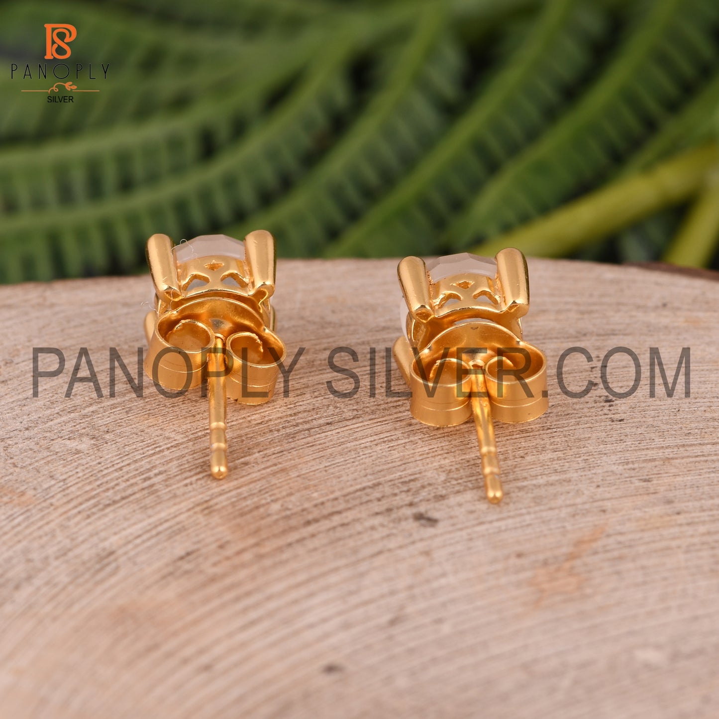 Tiny Cute Stud Gold Plated Rainbow And CZ Earrings For Girls