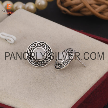 925 Sterling Silver Celtic Knot Stud Earrings for Women