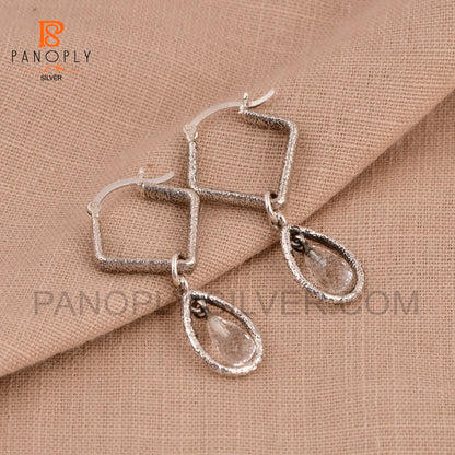 Solid 925 Silver Drop Earrings For Women