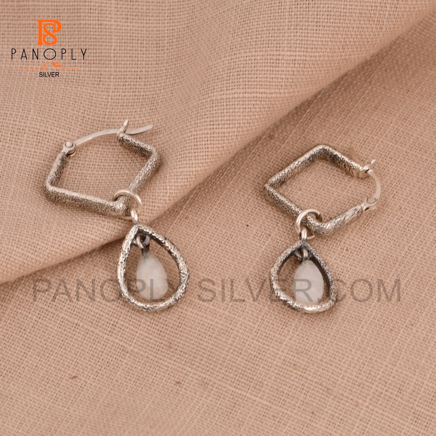 Solid 925 Silver Drop Earrings For Women