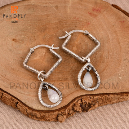 Solid 925 Silver Drop Earrings For Women