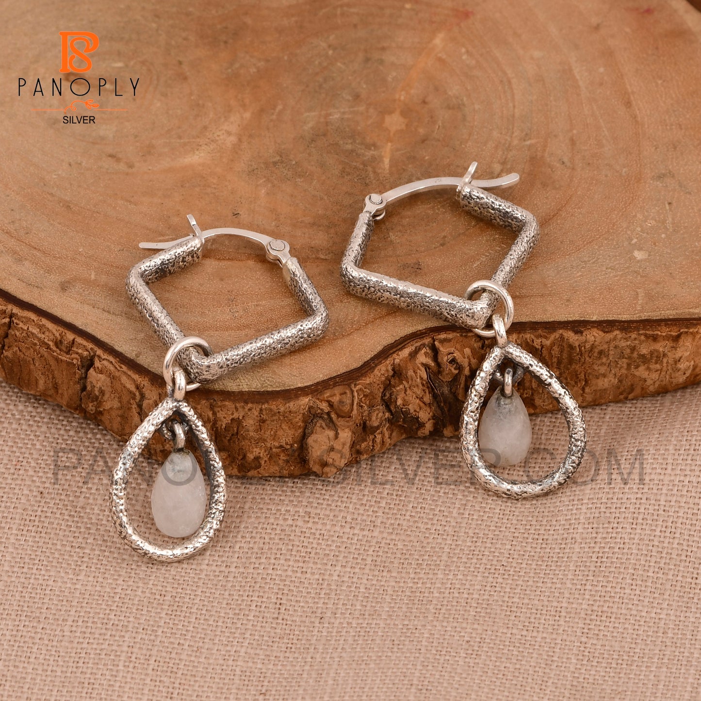 Solid 925 Silver Drop Earrings For Women