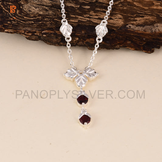 Garnet 925 Silver Pendant Birthstone Jewelry