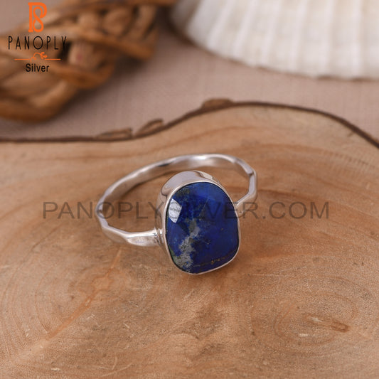 Lapis Gemstone 925 Sterling Silver Blue Rings