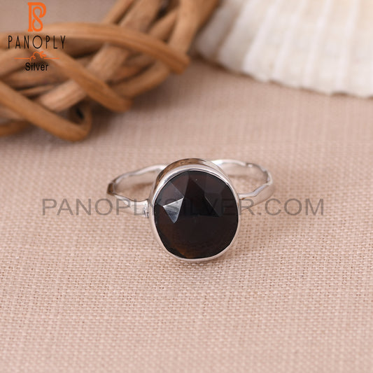 Multi Checkerboard Black Onyx 925 Silver Rings