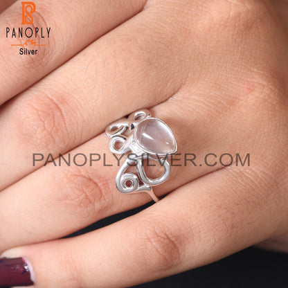 Crystal Quartz Pear Shape Filigree Rings