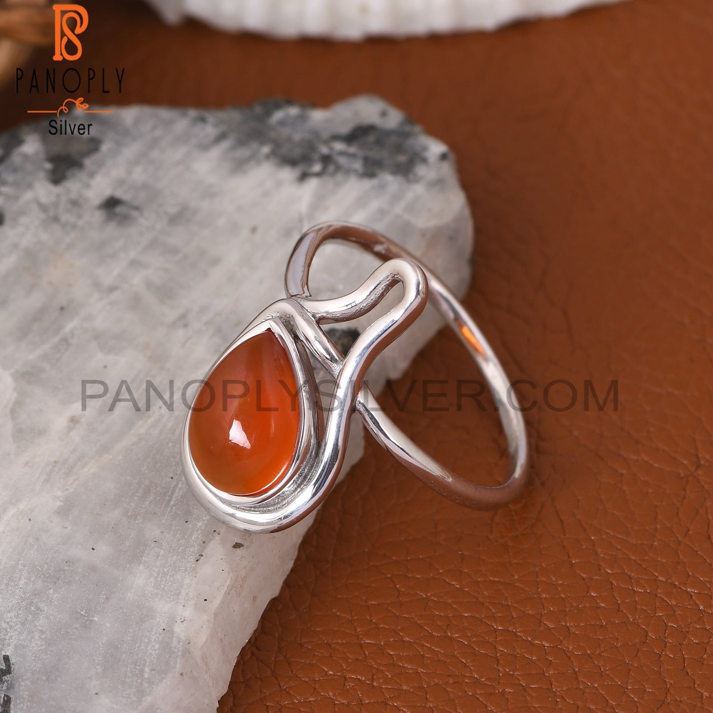 Red Onyx White Rhodium Plated 925 Silver Handmade Jewelry