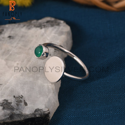 Green Onyx Gem Handmade 925 Sterling Fine Silver Girls Rings