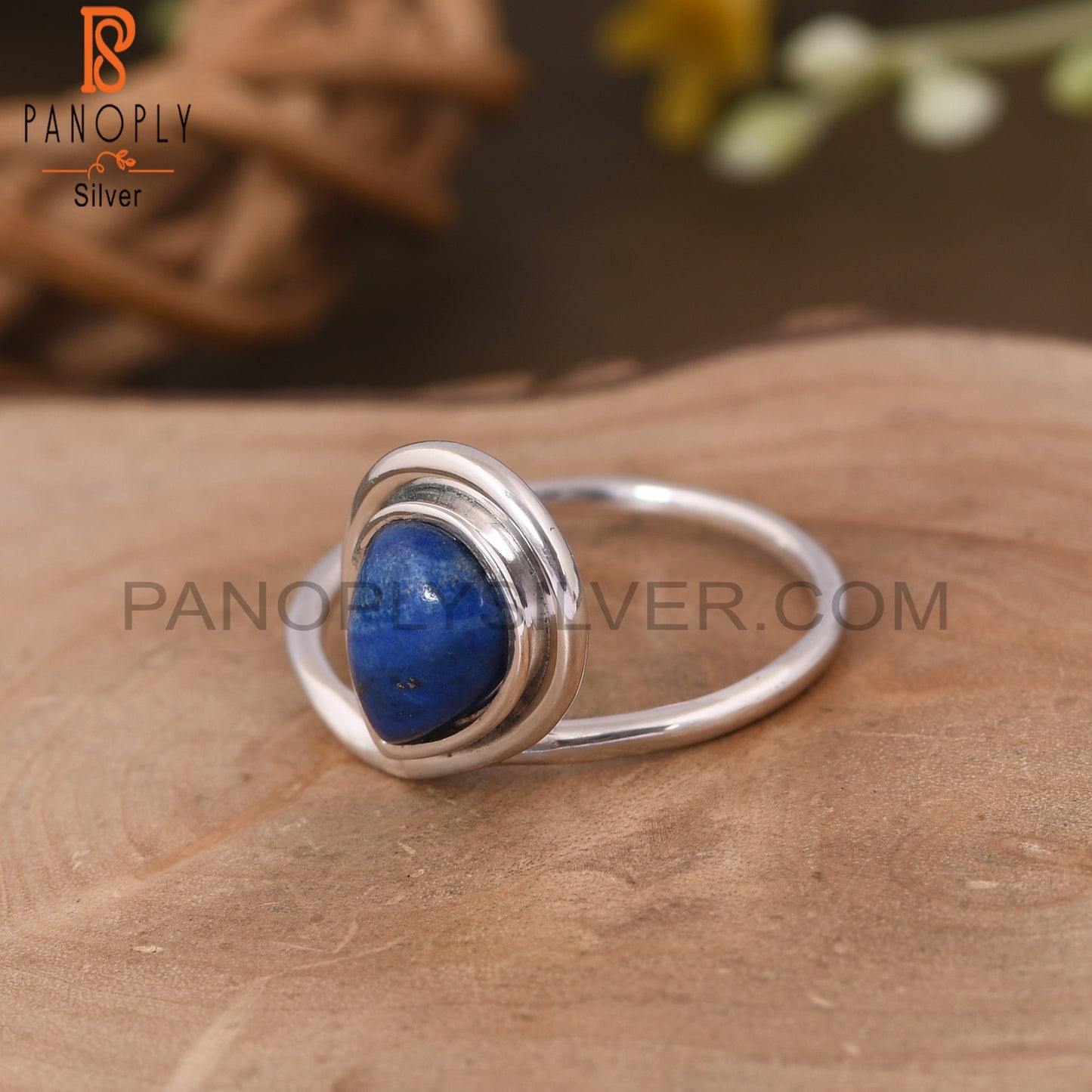 Lapis Lazuli Gemstone 925 Sterling Silver Ring