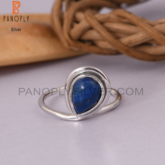 Lapis Lazuli Gemstone 925 Sterling Silver Ring