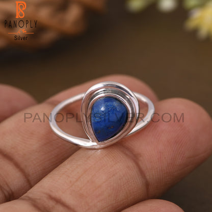 Lapis Lazuli Gemstone 925 Sterling Silver Ring