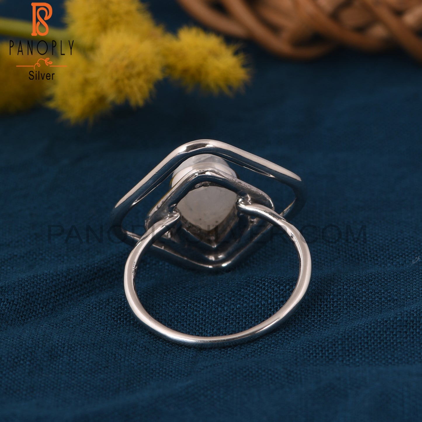 Moonstone 925 Sterling Silver Rainbow  Rings For Womens