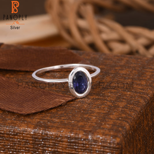 Iolite Oval 925 Sterling Silver Rings