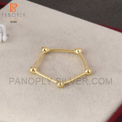 Tiny Ball Gold Plated Rings For Women