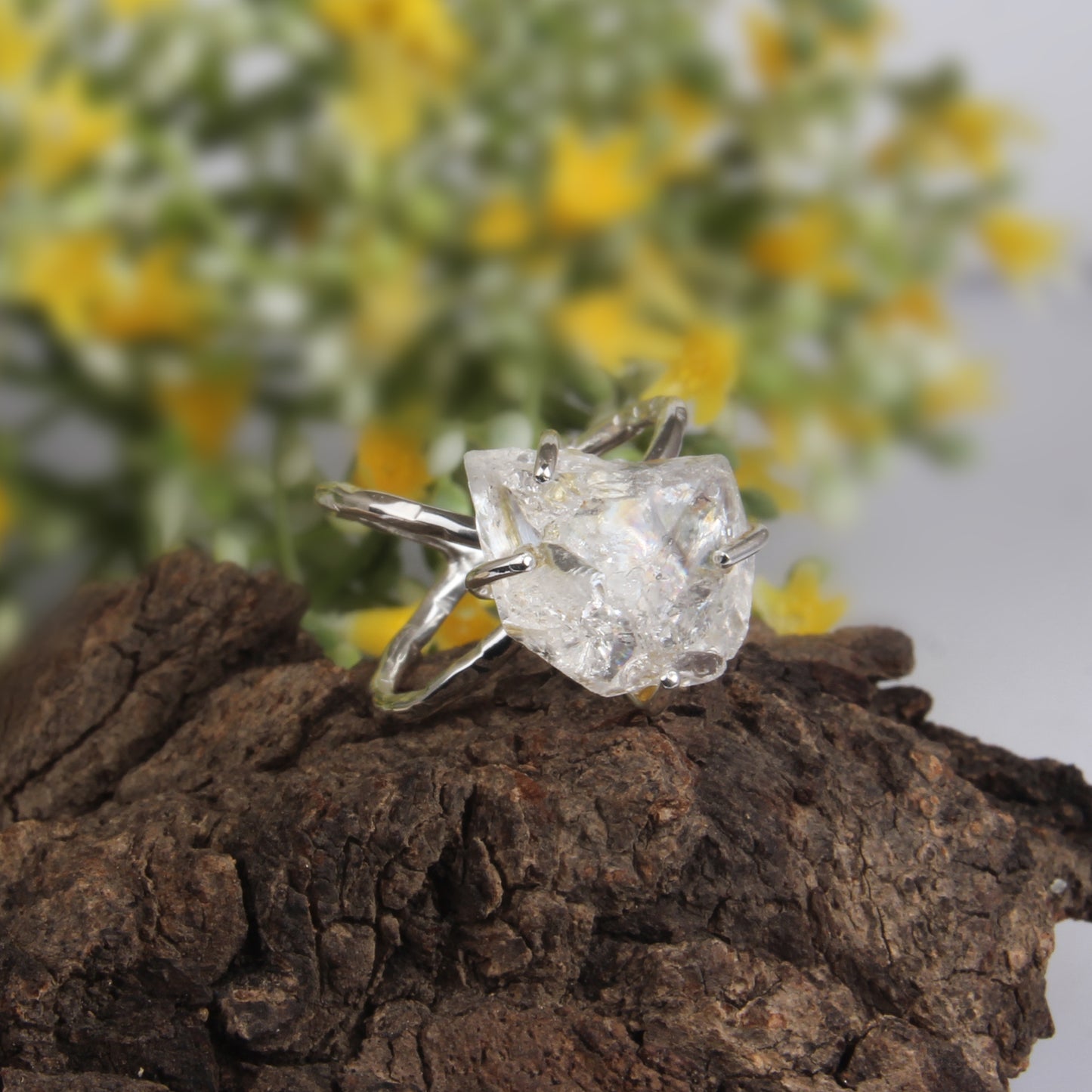 Herkimer Diamond 925 Sterling Silver Ring