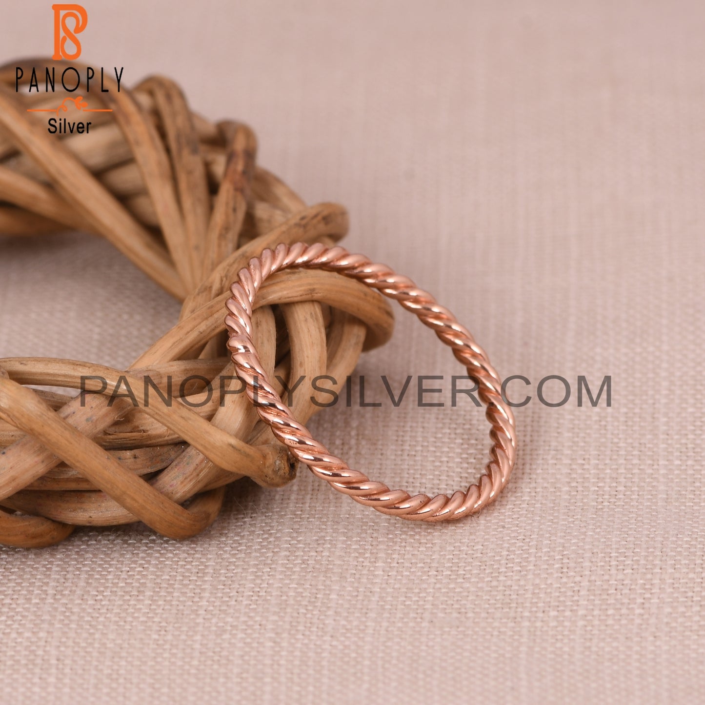 Twist Rose Gold Plated Rings