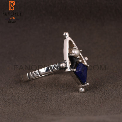 Lapis & Pearl Kite 925 Sterling Silver Ring