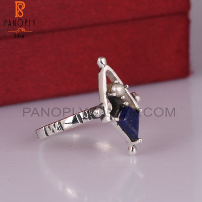 Lapis & Pearl Kite 925 Sterling Silver Ring