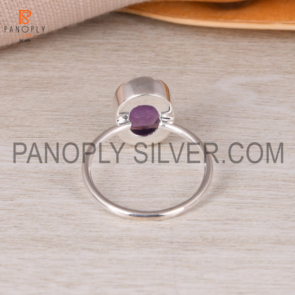 Amethyst Prong Set Birthstone February Ring For Girls