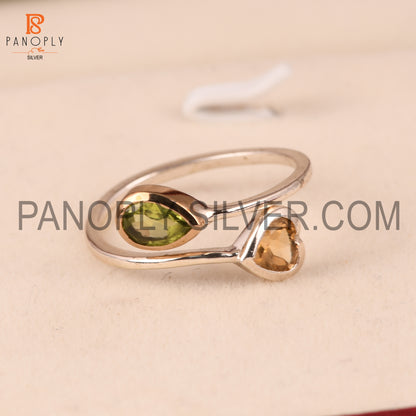 Genuine Gemstone Adjustable Ring For Teen Girls