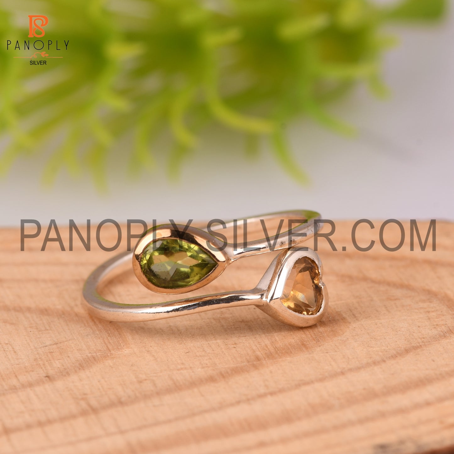 Genuine Gemstone Adjustable Ring For Teen Girls