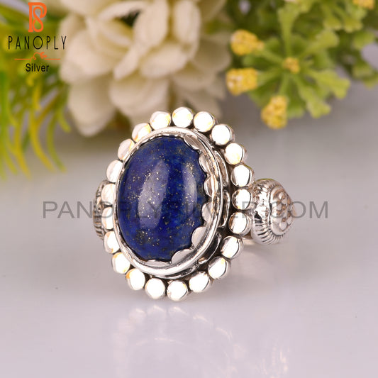 Lapis Lazuli 925 Sterling Silver Ring For Him