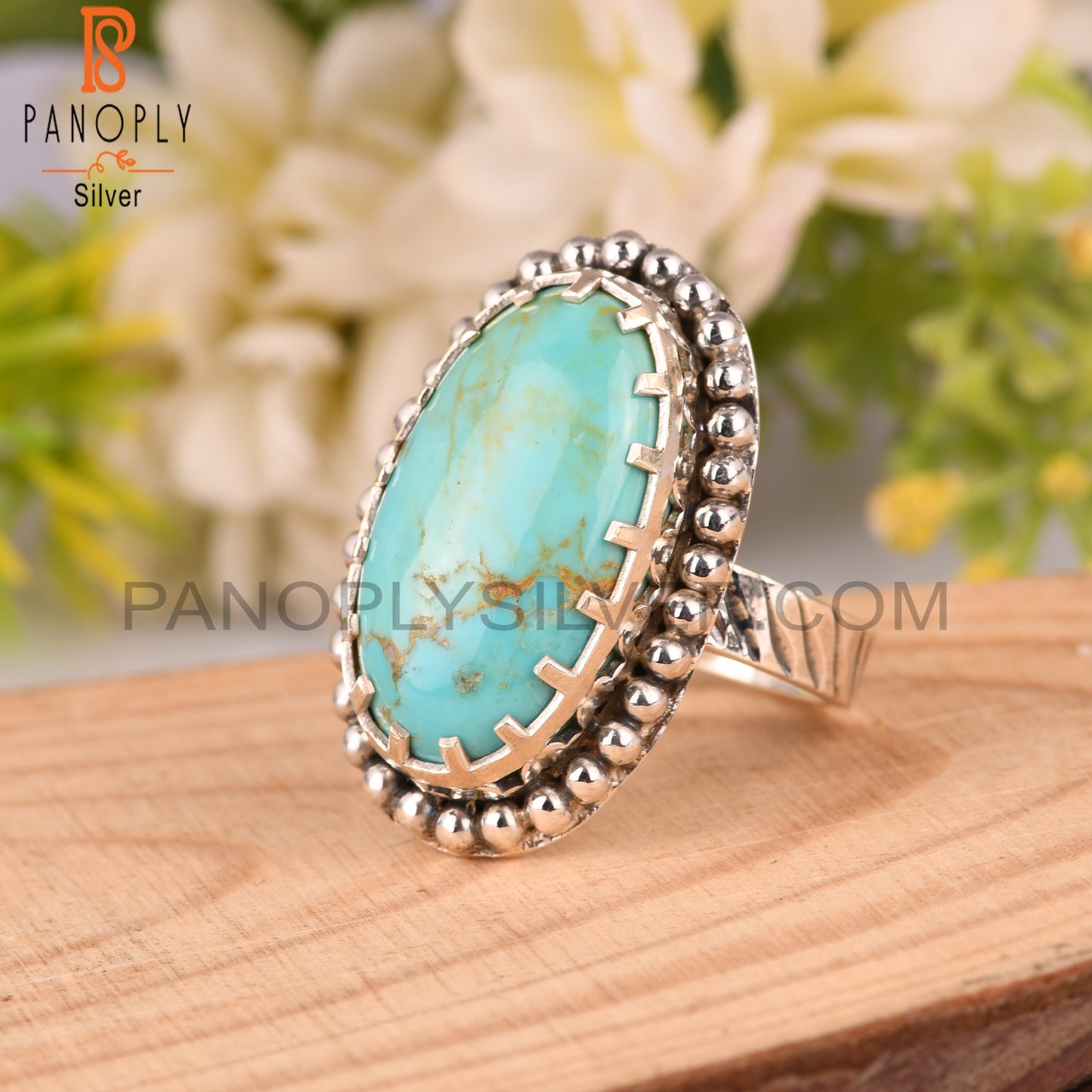 Aesthetic Kingman Turquoise 925 Sterling Silver Ring