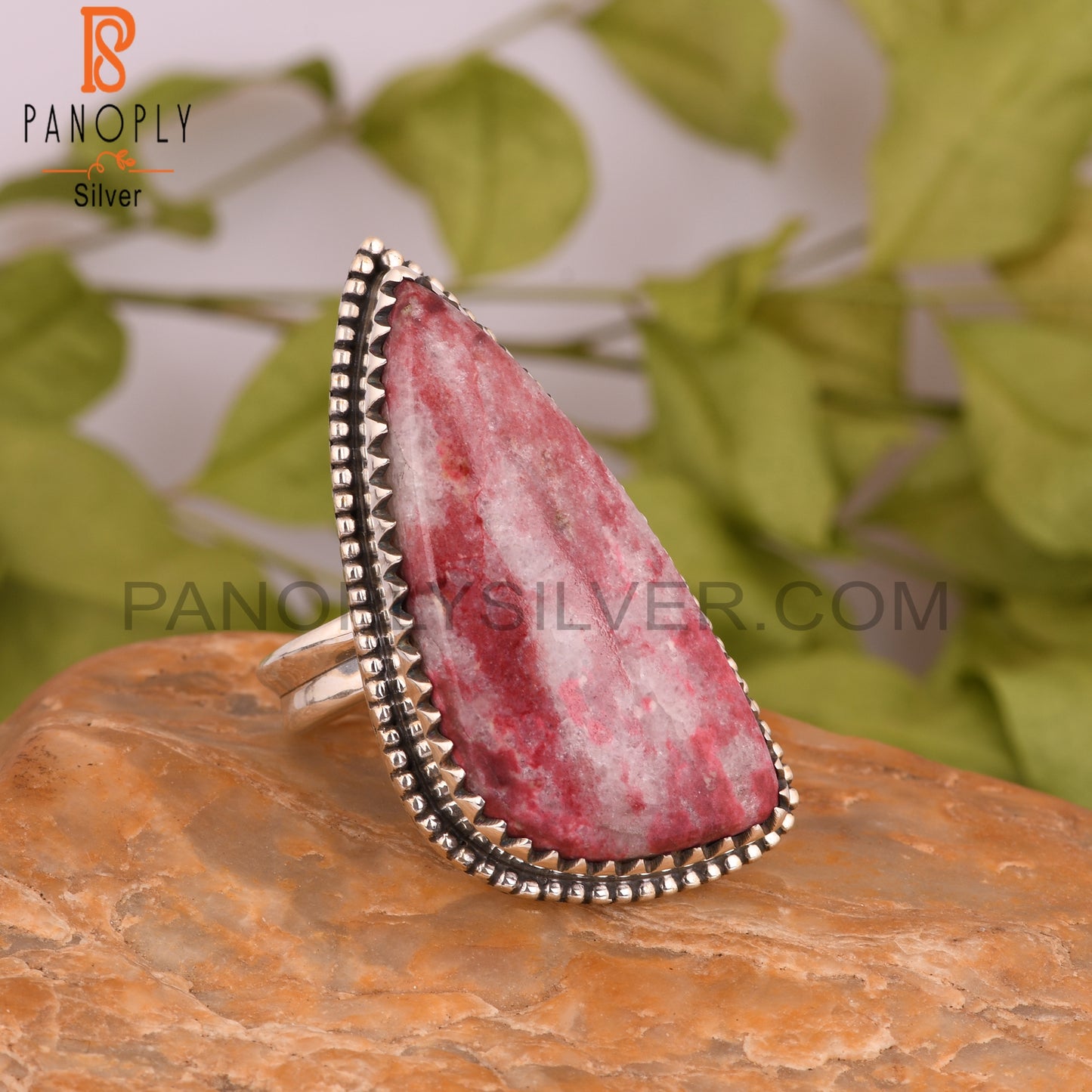 Pink Thulite 925 Sterling Silver Ring