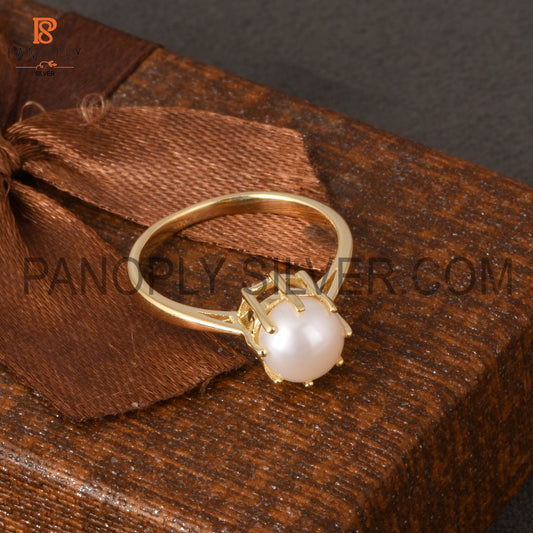 Natural Pearl 18K Gold Plated 925 Quality Rings