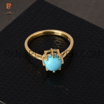 Arizona Turquoise 925 Quality Gold Rings