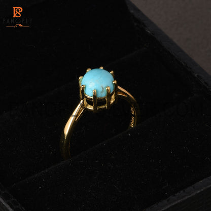 Arizona Turquoise 925 Quality Gold Rings