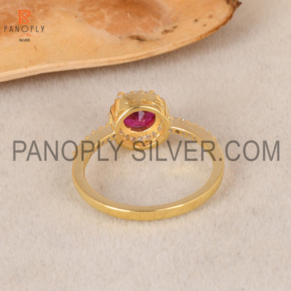 CZ & Lab Created Ruby Wedding Gift Finger Ring