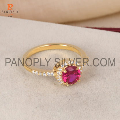 CZ & Lab Created Ruby Wedding Gift Finger Ring